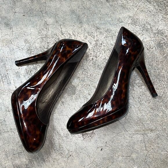 Stuart Weitzman black brown Patent pumps - Picture 1 of 9